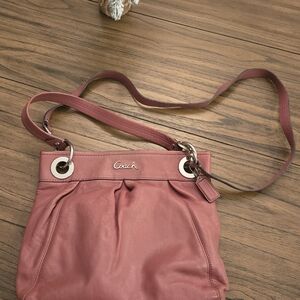 Coach Rose Leather Shoulder Bag